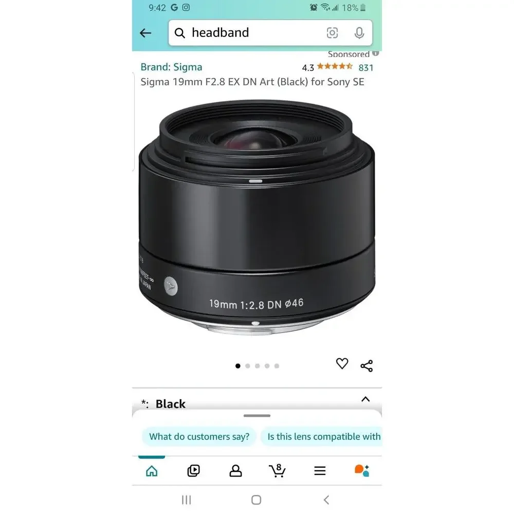 SIGMA 19mm F2.8 EX DN LENS FOR MICRO FOUR THIRDS CAMERAS